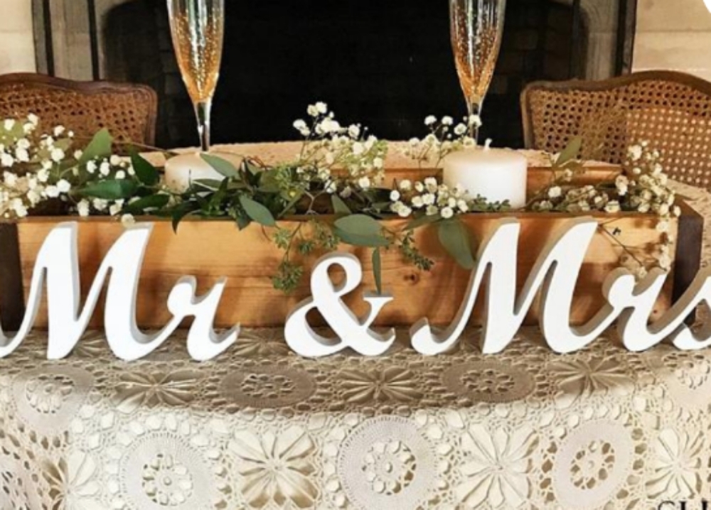 Mr. & Mrs. Wedding sign